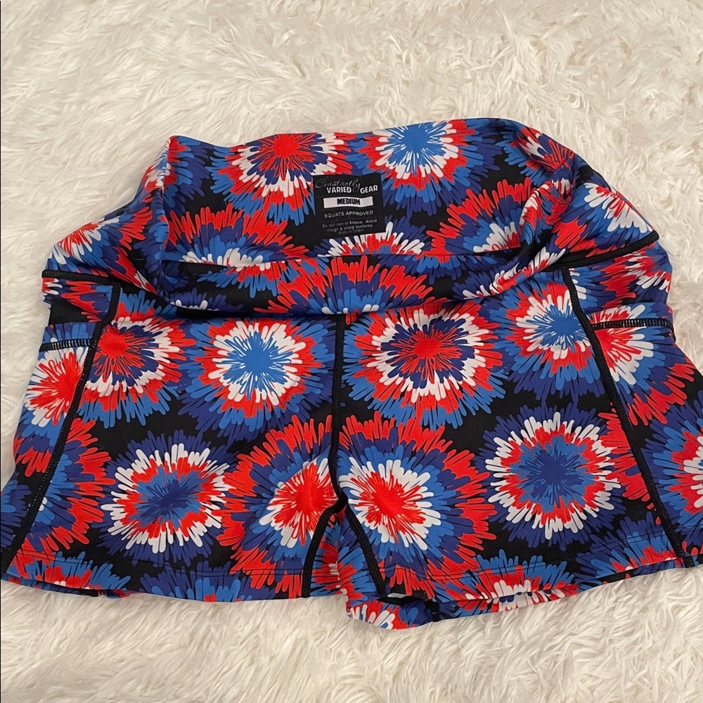 Constantly Varied Gear Red and Blue Floral Athletic Shorts